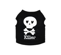 Dog Clothes Cat Halloween Shirt Pet Funny Light Weight Tank Tops Doggy Outfit Halloween Clothes for Dogs Cats Black X-Small