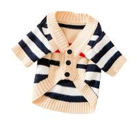 Dog Clothes Chihuahua Pet Striped Cardigan Sweater Bichon Frise Puppy Kitten Dog Warm Coat Cat Dog Accessories Pet Outfit(2,XS)