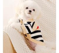 Dog Clothes Chihuahua Pet Striped Cardigan Sweater Bichon Frise Puppy Kitten Dog Warm Coat Cat Dog Accessories Pet Outfit