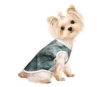 Dog Clothes for Small Dogs, Cat & Dog Shirts, Soft & Breathable Pet Vest Stone Green ash