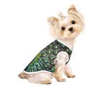 Dog Clothes for Small Dogs, Cute Cat & Puppy Shirts, Full-Print, Soft & Breathable Peacock displaying its Tail