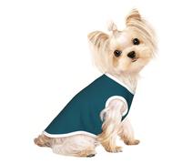 Dog Clothes for Small Dogs, Cute Cat & Puppy Shirts, Full-Print, Soft & Breathable Peacock Green