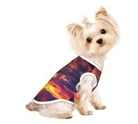 Dog Clothes for Small Dogs, Cute Cat & Puppy Shirts, Full-Print, Soft & Breathable The Sky is Filled with Rosy Glow