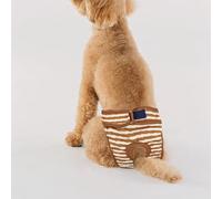 Dog Clothes Puppy Outfits Reusable Pet Apparel Small Dog Physiological Shorts Striped Underwear Comfortable Washable Doggie Wear (C, M)