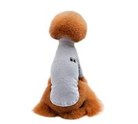 Dog Clothes Turtleneck pullover big eyes pattern Puppy Cat Lightweight Stretchy Material Basic Style For Chihuahua Autumn(Grau,2XL)