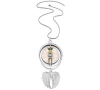 Dog Clothes Watercolor Lovely Illustration Pendant Angel Wings Rotating Necklace Jewelry