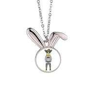 Dog Clothes Watercolor Lovely Illustration Rabbit Necklace Pendant Bunny Animal Jewelry Gift