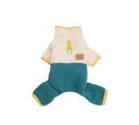 Dog Clothes Winter Pet Coat Chihuahua French Bulldog Clothing Autumn Thin Jacket Fleece Jumpsuit Costume For Cat(White Blue,M)