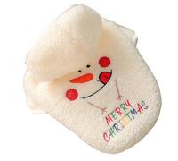 Dog Clothing, Adjustable Warm Winter Coat in Pelouche Fabric with Snow Man Pattern for Christmas Parties | Jacket for Dogs, for Thanksgiving, Winter Autumn, Birthday, Halloween
