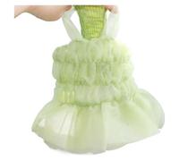 Dog Clothing Summer Thin Teddy Bear Pomeranian Cat Small Dog Pet Princess Dress Summer(Green,XL)