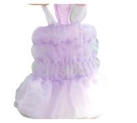 Dog Clothing Summer Thin Teddy Bear Pomeranian Cat Small Dog Pet Princess Dress Summer(Purple,S)
