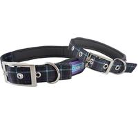 Dog & Co Country Check Adjustable Collar | Blue | Small