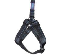 Dog&Co Padded Country Check Harness With Lead Clip | Blue | Medium