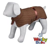 DOG COAT BROWN. MED. Fleece Lined, with Flower Detail. Trixie Tropea OFFER