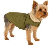 dog coat - Flamingo Bonnie Green - A:30cm B:31-32cm C:46-49cm - polyester - water-repellent - plush inner lining - Hook-and-loop fastener closure - made in Europe