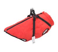 Dog Coat Red L48 Fleece Polyester Windproof Water-Resistant Reflective Harnessed