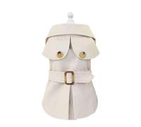 Dog Coat Small Breed Pet Outerwear, Polyester Belted Design for Cool Weather Walks and Home Dressing Looks Small Dog Coat Pet Outerwear Fall Apparel Belted Collar Puppy Walking Outfit Photo