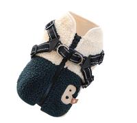 Dog Coat,Warm Pet Clothes With Fleece Lining And Harness | Back Opening Puppy Coat | For Small And Medium Pets Outdoor Activities In The