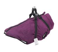 Dog Coat Waterproof Purple Polyester Fleece 4XL Reflective Adjustable Harness UK
