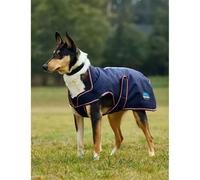 Weatherbeeta Comfitec Premier Deluxe Waterproof Dog Coat - Navy/burgundy 65CM