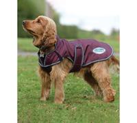 WeatherBeeta ComFiTec Windbreaker Free Deluxe Dog Coat Maroon/Grey/White - 30 cm