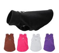 Dog Coat Winter Warm Fleece Jacket for Small Dogs, Puppy & Kitten Soft Warm Vest for Autumn Winter, Water Resistant Cozy Thermal Outerwear for Chihuahua, Pug, French Bulldog, Cat (Red, S)(Black,XL)