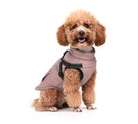 Dog Coat with Harness, Waterproof Winter Jacket Warm for Large Dogs,Pink XL | Reflective Windproof Cold Weather Dog Coat with Harness, Fleece Lined, Zipper, Adjustable Dog Jackets Snowsuit Puffer Clothes