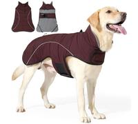 Dog Coats for Medium Large Dogs, Winter Puffer Jacket Waterproof, Warm Fleece Dog Vest with D-Ring, Drawstring & 2 Hidden Elastic Bands, Quilting Large Pet Warm Jackets for Cold Weather
