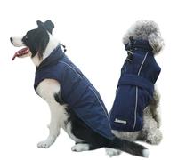 Dog Coats Warm Jacket Winter Waterproof Windproof Reflective Clothes for Puppy Small Medium Large Dogs Cold Weather Apparel (Dark Blue, XS)