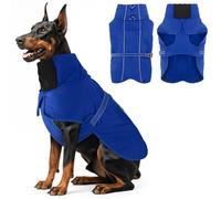 Dog Coats Waterproof, Dog Coat Winter Reflective Jacket with Soft Fleece Lining, Warm Coats Jackets for Medium Large Dogs Indoor Outdoor Camping Walking(Blue-S)