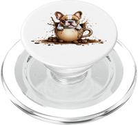 Dog Coffee French Bulldog PopSockets PopGrip for MagSafe