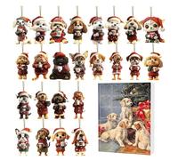 Dog Coffee Ornament - Christmas Countdown Calendar 24 Day Holiday Decorations, Animal Themed Pendant, Tree Decoration | Calendar 'orn