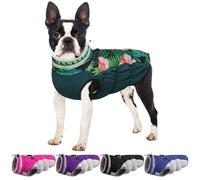 Dog Cold Weather Coats, Reflective Turtleneck Puppy Winter Puffer Jackets, Dog Padded Fleece Snowsuits for Small Medium Large Dogs, Waterproof Snowproof Pet Vest with Back Zipper D-Ring Furry Collar