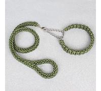 Dog Collar and Leash Set - Handmade Double Strand Rope with Metal P Chain Buckle - Durable Training and Climbing Rope for Pets - Practical Dog Accessories