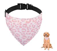 Dog Collar Bandana Pink Leopard For Large Dogs Medium Dogs Small Washable Adjustable Cat Scarf Reusable Dog Accessories Accessories Grooming Parties And Daily Wear