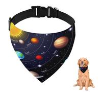 Dog Collar Bandana Solar System Blue Brown Orange Red Planets For Large Dogs Medium Dogs Small Washable Adjustable Dog Scarf Reusable Accessories Accessories Grooming Parties And Daily Wear