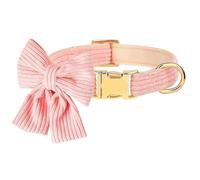 Dog Collar Big Pet Collar - for Small Medium Dogs Cats(Pink,M 33-56cm)