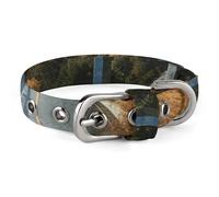 Dog Collar Breakaway Adjustable Dog Cat Collars Cute Pet Collar Valentines Personalized Parkway Road Bridge Printed Dog Collars for Medium Small Dogs