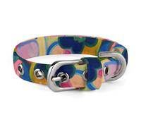 Dog Collar,Bright Light Yellow Printed Pet Collar, Adjustable Pet Collars Suitable for Small and Medium Dogs,Cats