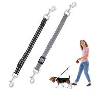Dog Collar Clips,Reflective Dog Collar Clips - 2 Pack Double Ended Safety Clip Double Ended Clip Strap Adjustable Collars Backup Clasp Leash Connector for Dogs Harness to Safety