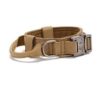 Dog Collar Comfortable Breathable Pet Dog Collar with Metal Buckle And D for Training Medium Large Dogs Khaki M And Providing Peace of Mind Your Dog Not Break Escape (M)