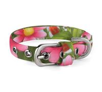 Dog Collar Cute Puppy Collars Cartoon Ladybug Flower Dog Collars for Medium Dogs Small Dog Collar Soft Cat Collar Pet Collar with Adjustable Buckle 7.9~10.4 Inches