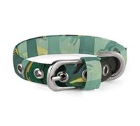 Dog Collar Cute Puppy Collars Enchanted Wilderness Fantasy on Dark Green Dog Collars for Medium Dogs Small Dog Collar Soft Cat Collar Pet Collar with Adjustable Buckle 7.9~10.4 Inches