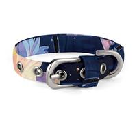Dog Collar Cute Puppy Collars Night Flowers Dog Collars for Medium Dogs Small Dog Collar Soft Cat Collar Pet Collar with Adjustable Buckle 7.9~10.4 Inches