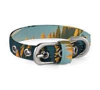 Dog Collar Cute Puppy Collars Riverside Lakes and The Moon Dog Collars for Medium Dogs Small Dog Collar Soft Cat Collar Pet Collar with Adjustable Buckle 7.9~10.4 Inches