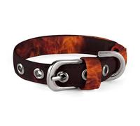 Dog Collar,Dancing Fire Printed Pet Collar, Adjustable Pet Collars Suitable for Small and Medium Dogs,Cats