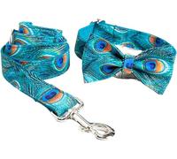 dog collar， Dog Collar and Leash Set Bow Tie Comfortable Adjustable Collars for Female Male Dogs Cute Puppy(XS)