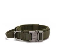 Dog Collar Durable Tactical Dog Collar Leash Set Military Pet Collars Heavy Duty For Medium Large Dogs Training Accessories 1Pcs Green Collar M 36-48Cm