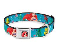 Dog Collar DYP-Ariel CLOSE-UP Full Color - Ariel Sebastian & Flounder Scene2 - WIDE-Small 13-18"