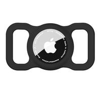 Dog Collar for Airtag Holder, Pet Loop Protective Holder Case for Apple Airtags Tracker Cover GPS Tracking Accessories with Bone Pattern, Pet Dog Cat Collar, AirTags Key Finder Black